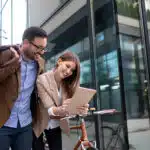 happy employees using cloud technology to be productive on the go