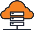 An icon depicting cloud solutions