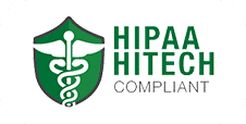 A HIPAA Hitech Compliance badge