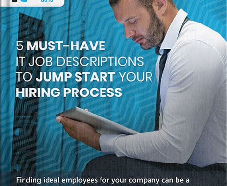 A print copy of ITSG's 5 Must-Have IT Job Descriptions to Jump Start Your Hiring Process
