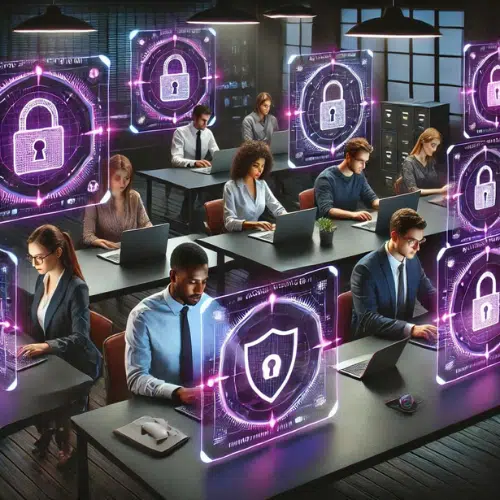 Granular access controls image featuring Zero Trust Network Access, Role-Based Access Control (RBAC), and least privilege policies for enhanced security.